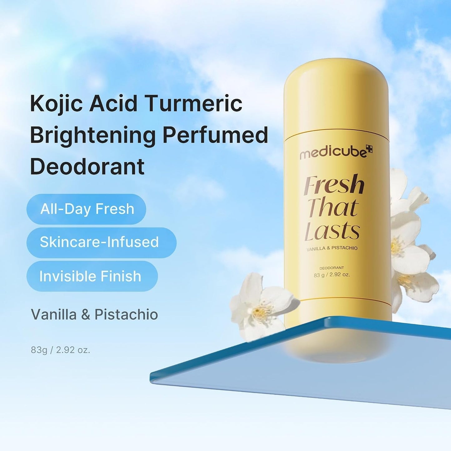 medicube Kojic Acid & Turmeric Deodorant Stick, Aluminum-Free