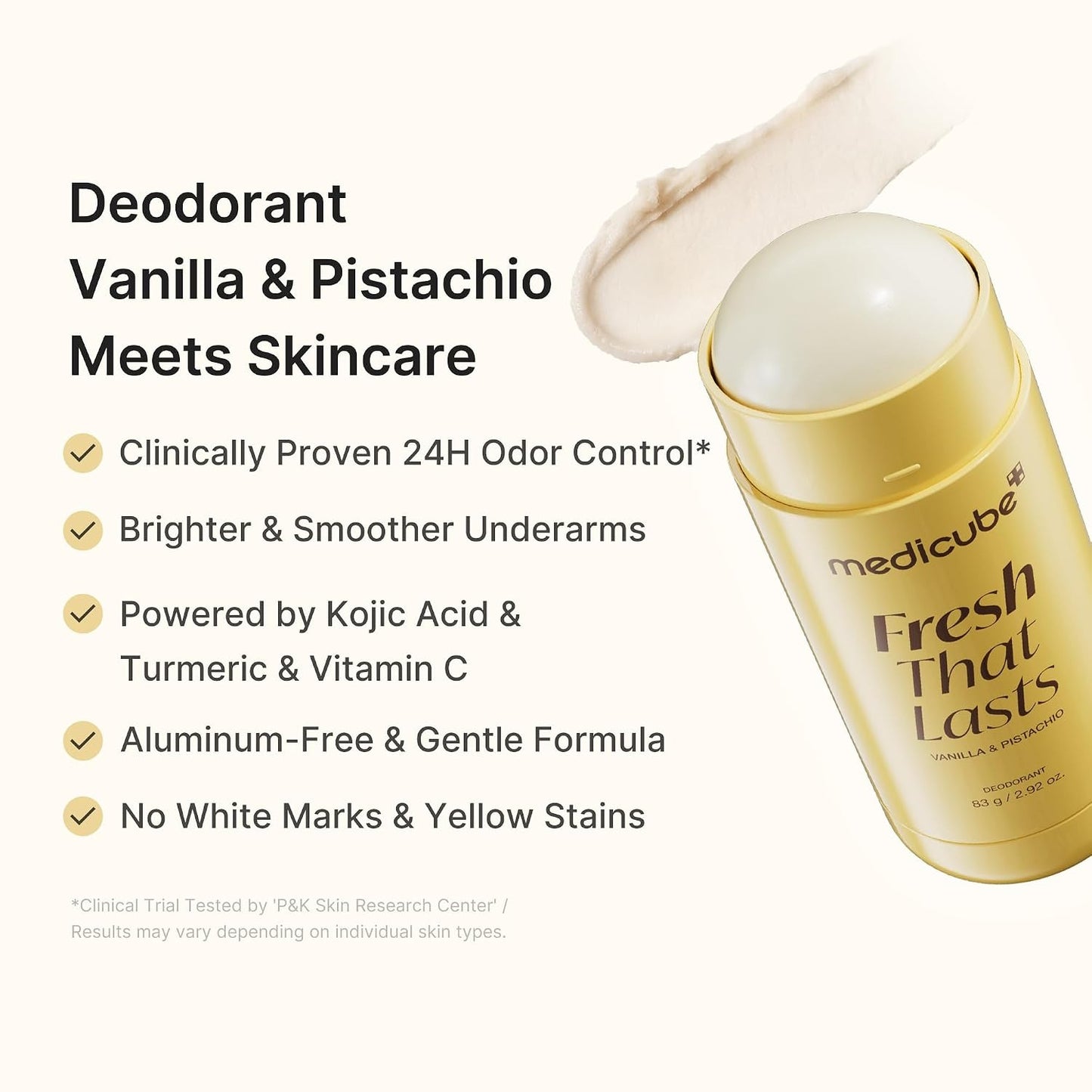 medicube Kojic Acid & Turmeric Deodorant Stick, Aluminum-Free